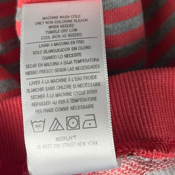 Sterling Baby Girl Striped Cotton Shorts Pink/Gray Size NB Soft & Comfortable - Picture 4 of 6